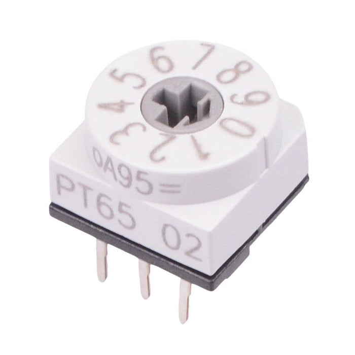 Bcd Code Switch PT65702 BCD Complement Rotary Coded Switch APEM — Switch Electronics ...