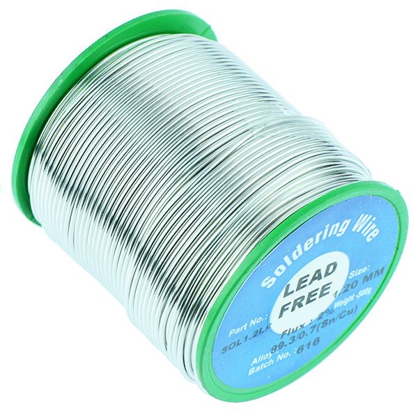 1.2mm Lead Free Solder Wire 18SWG 500g