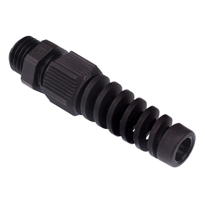 M12 Black Nylon Spiral Cable Gland IP68 50007M12BSSW