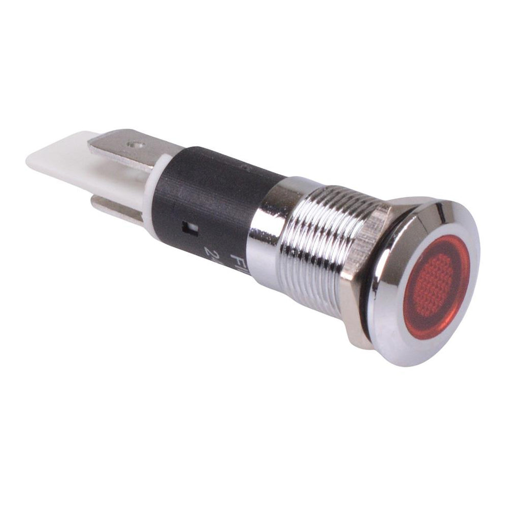 Red LED 12mm Metal Panel Indicator Light Flat 24V — Switch Electronics ...
