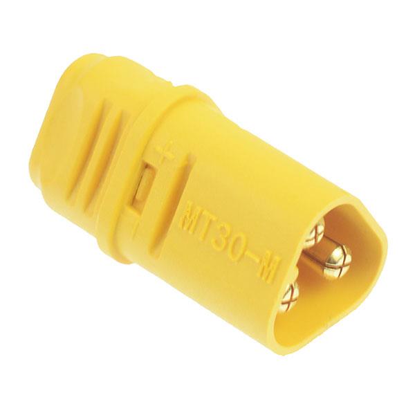 Male MT30 3 Pin Gold Plated Connector 15A Amass