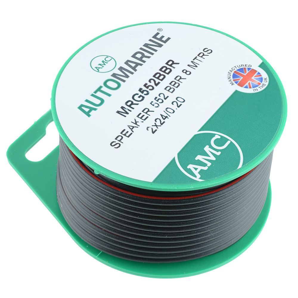 6A Twin Stereo Speaker Cable Mini Reel 8m