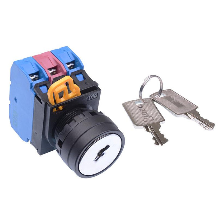 YW1K-2AE21 22mm 2 Position Maintained Key Switch 2NO-1NC IP65 IDEC