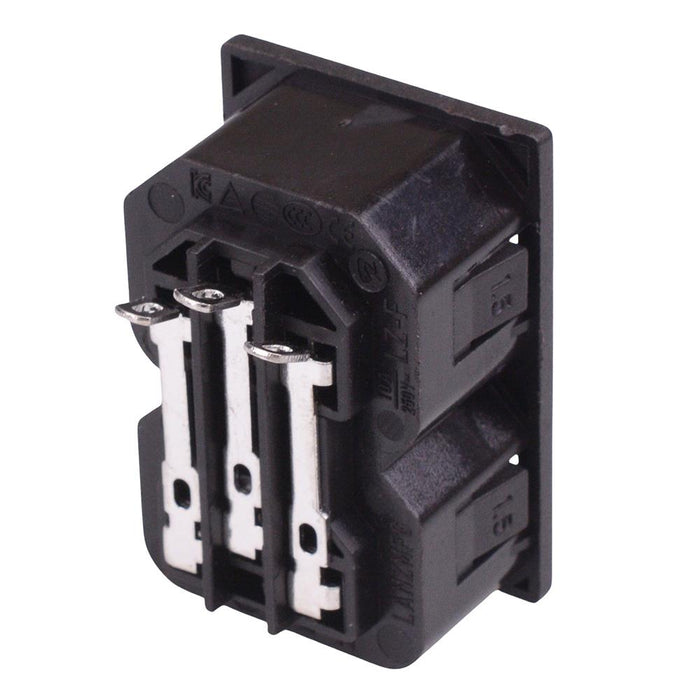 2 Way C13 IEC Snap-Fit Outlet Connector 10A