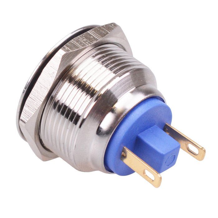 Off-(On) Momentary 22mm Stainless Steel Vandal Push Button Switch 2A SPST