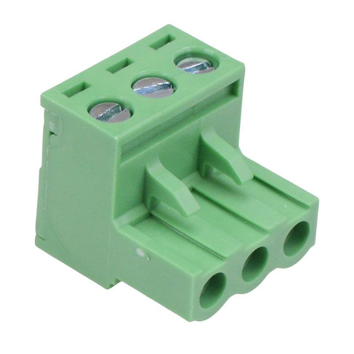 3-Way 5.00mm Right Angle Pluggable Terminal Block 15A 300V