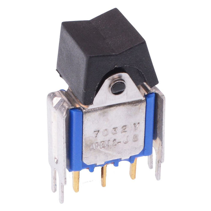 7032YCDB APEM Black On-(On) Momentary PCB Rocker Switch SPDT 0.4A 20V