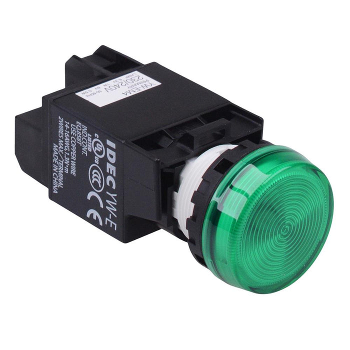 YW1P-1EM42G Green 230V LED Panel Mount Pilot Light Transformer IDEC