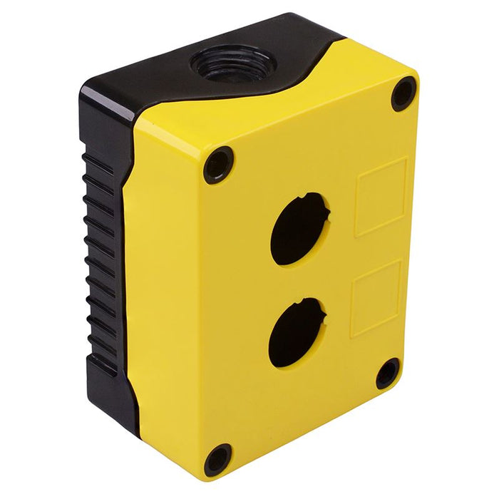 2 Way Yellow/Black Control Station Enclosure 80 x 106 x 53mm IP67