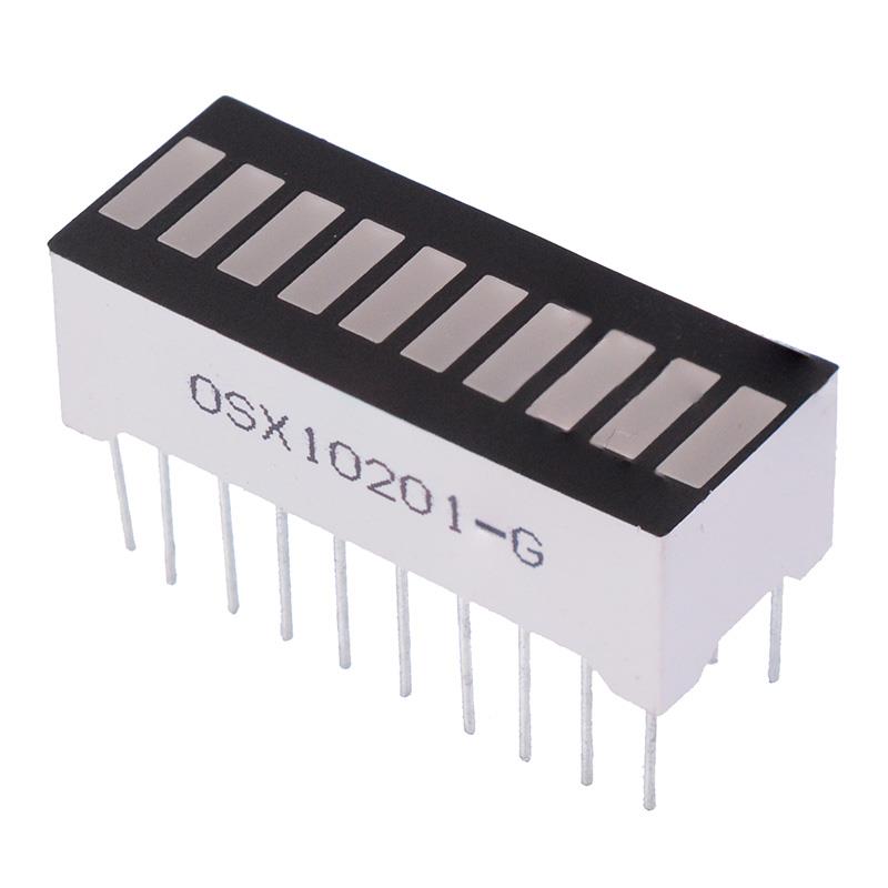 Green 10-Segment LED Bar Array Display — Switch Electronics | Your One ...