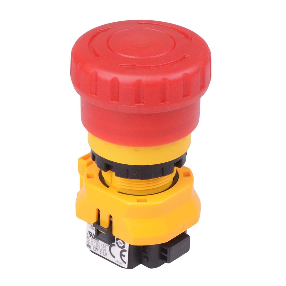 XW1E-LV413Q4R 24V illuminated 22mm Emergency Stop Switch 1NO-3NC IDEC ...