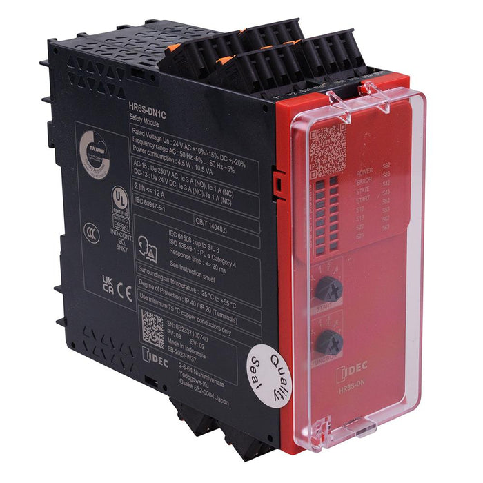 HR6S-DN1C Safety Relay Module DIN Rail 24VAC/DC IDEC