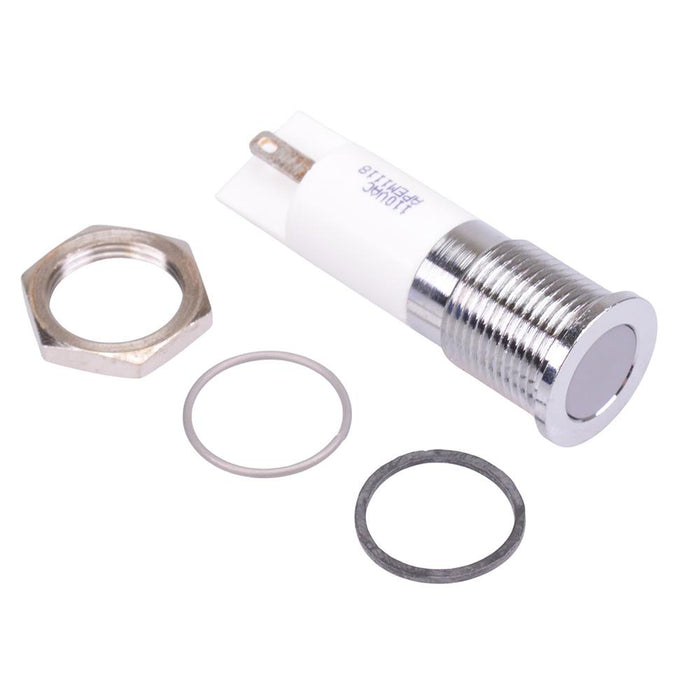 Q14F1CXXHW110E Hyper White Flush 14mm 110VAC LED Panel Indicator IP67 APEM