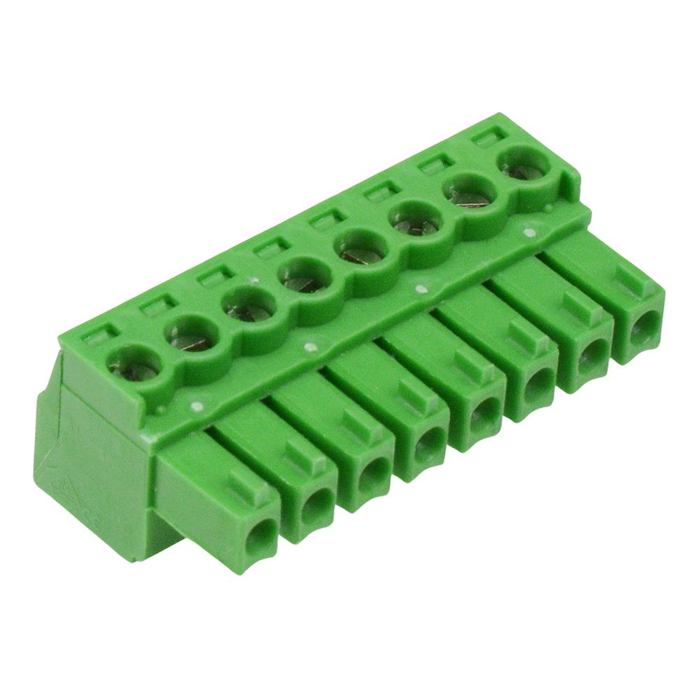 8 Point Terminal Block 8-Way 3.81mm Right Angle Pluggable Terminal Block 8A 300V — Switch ...