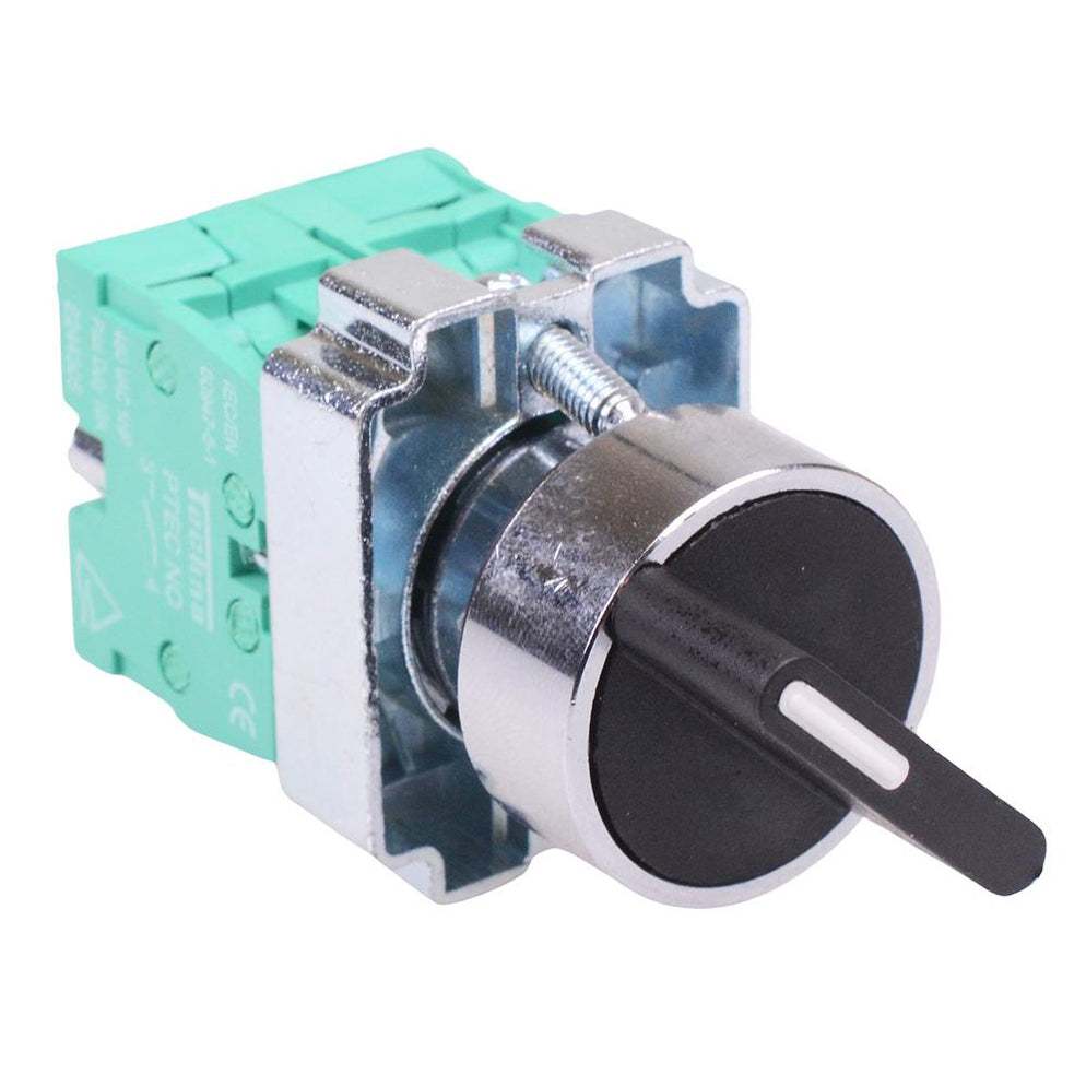 Techna PtecMetSN3M Momentary 3 Position Metal Selector Switch 10A 2NO ...