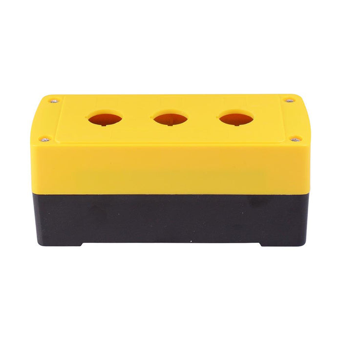 Yellow/Black 3 Hole 22mm Control Station Box Enclosure IP65