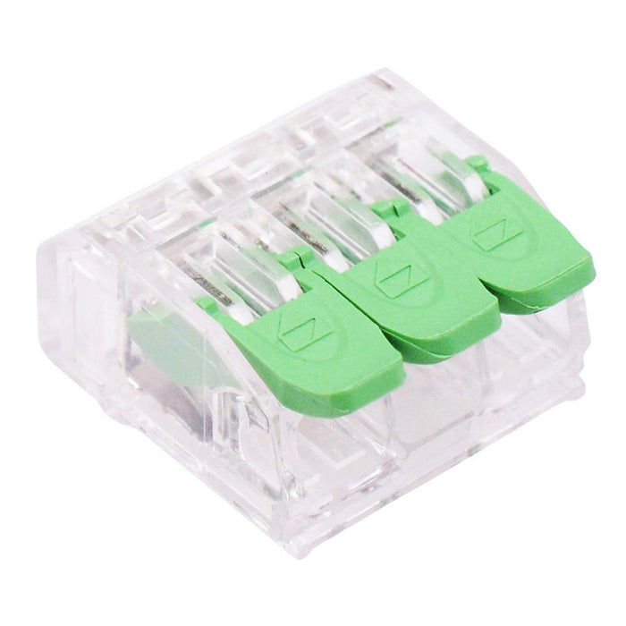 3 Way Spring Lever Terminal Block Connector 32A 450V - Box of 50