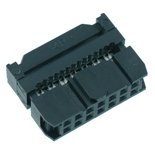 14-Way IDC Cable Mounting Socket 2.54mm Pitch
