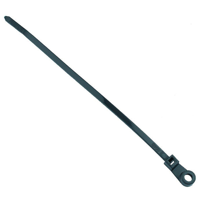 Black Screw Mounted Cable Tie 7.6 x 400mm (Pack of 100)