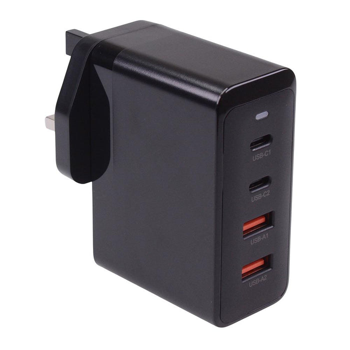 4 Port 100W USB PD Fast Charger 2x USB-A, 2x USB-C UK Plug