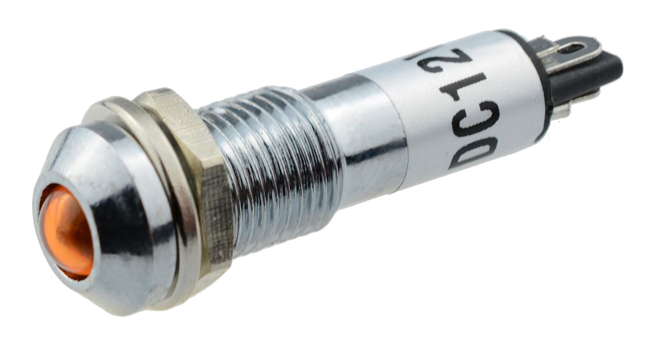 Yellow 8mm Pilot Indicator light 12V