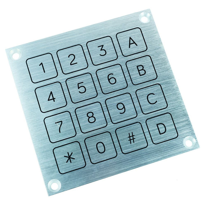 4x4 Aluminium Piezo Keypad IP68 KPF44