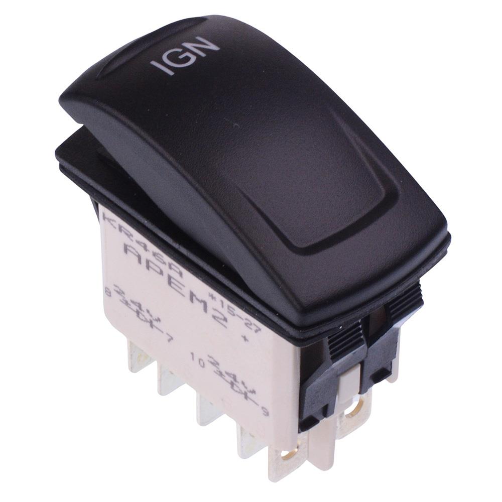 KR46CAKJJG22ND5XXXX APEM IGN On-On Red LED 24V Automotive Rocker Switc ...