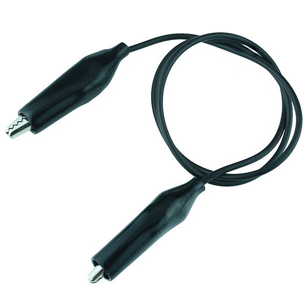 Black Alligator Clip Test lead 100cm