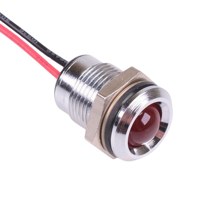 Q14P5CXXR28E Red Prominent 14mm 28VDC LED Panel Indicator IP67 APEM