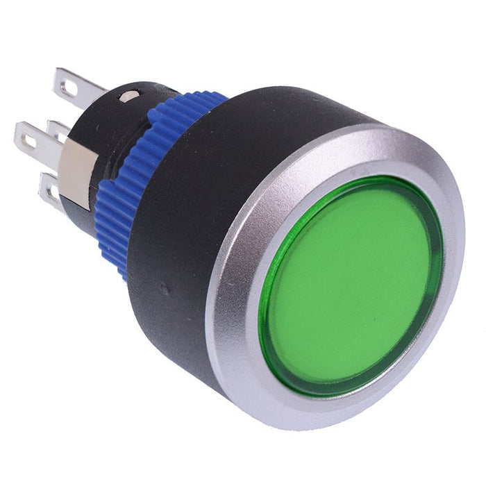 Green On-(On) Momentary 12V Push Button Switch SPDT