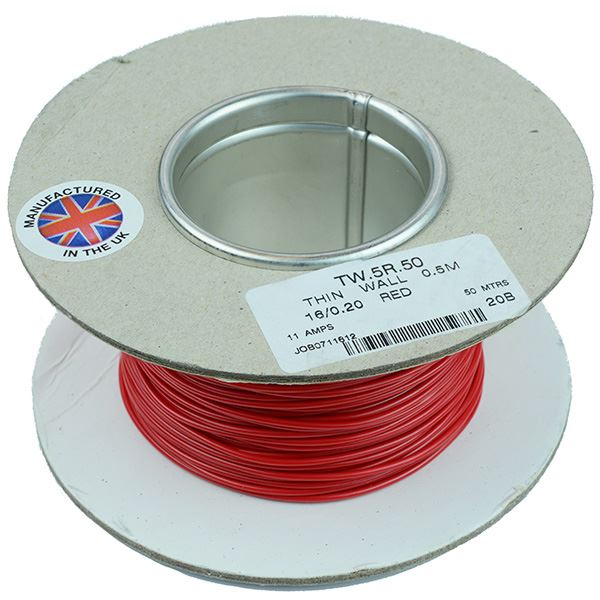 0.5mm² Thin Wall Cable 16 0.2mm 50M