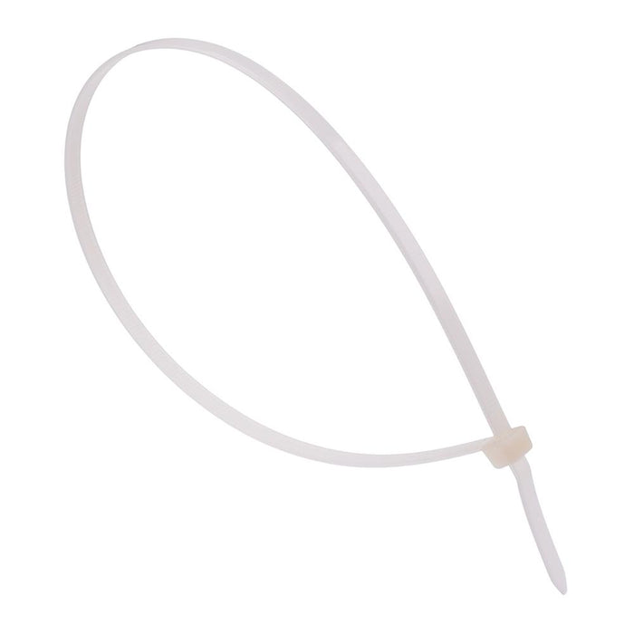 4.8mm x 370mm White Cable Tie - Pack of 100