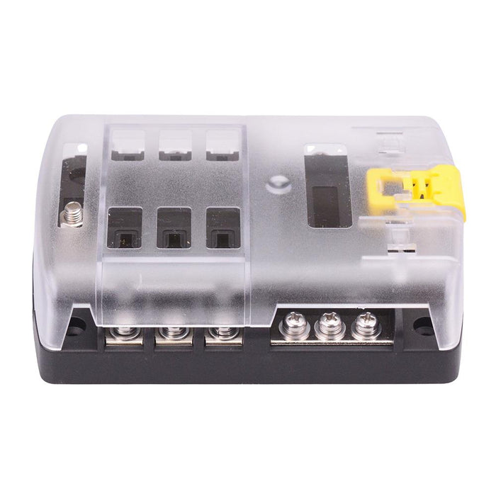 6 Way Automotive Standard Blade Fuse Box with Negative Busbar 100A