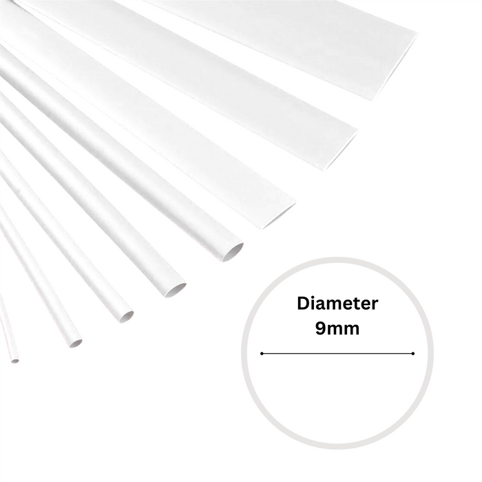 9mm x 1.2m White Heat Shrink Sleeve