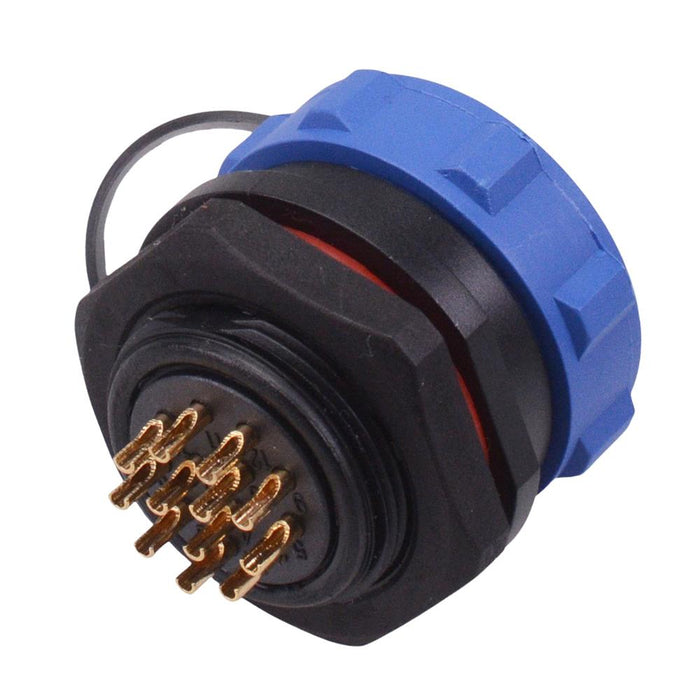12 Pin Waterproof W21 Female Socket Panel Mount Connector IP68