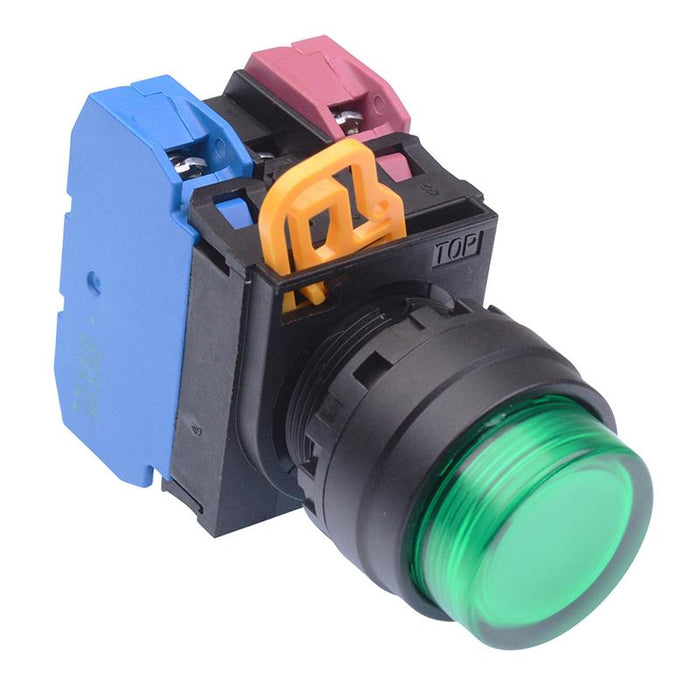 YW1L-M2E11Q3G Green 12V illuminated 22mm Momentary Push Button Switch 1NO-1NC IP65 IDEC