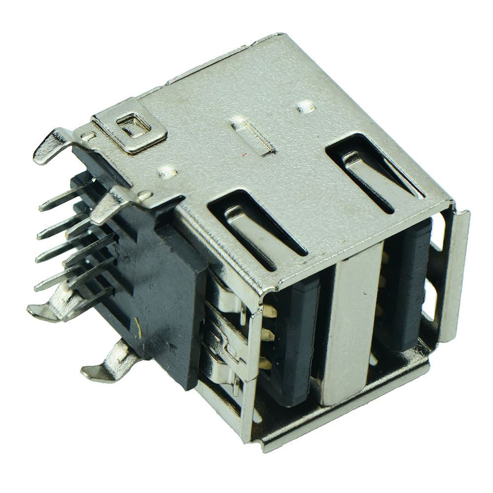 Dual USB 2.0 Connector Type A Angled Socket PCB — Switch Electronics ...