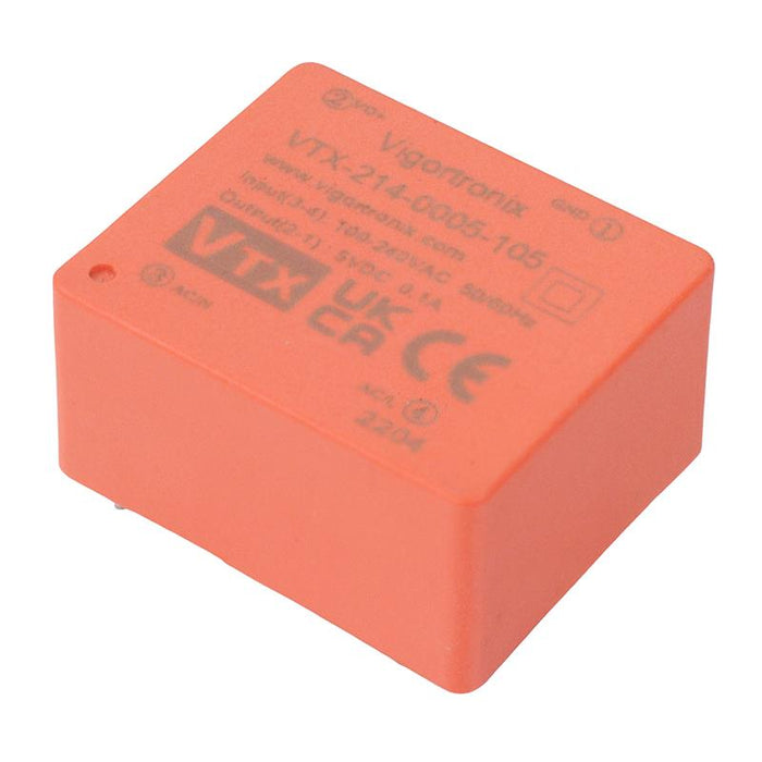 5V AC-DC 0.5W Single Output Power Supply VTX-214-0005-105