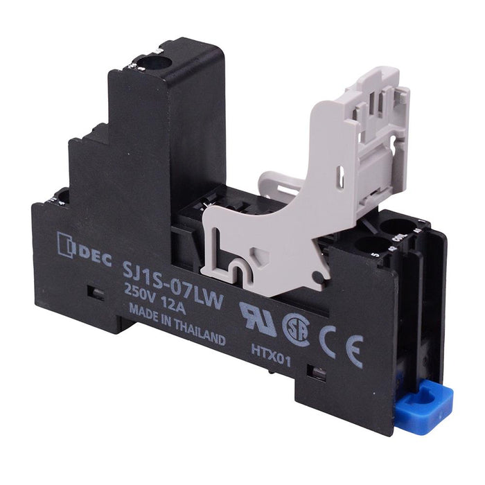SJ1S-07LW Screw Terminals DIN Mount Relay Socket for 1 Pole RJ1S Relays IDEC