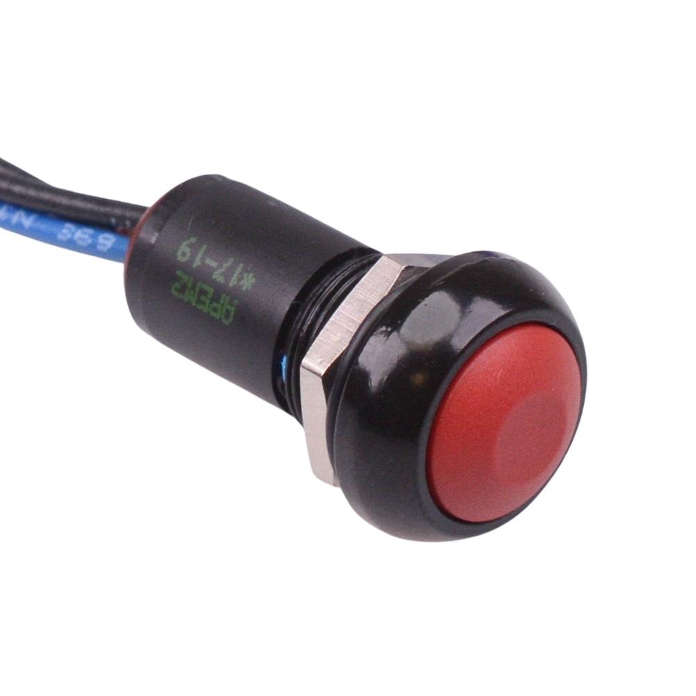 Ipr5fad6 Apem Red Momentary Nonc Prewired Push Button Switch Ip67 