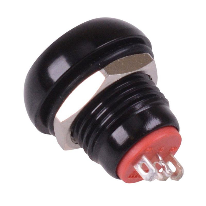 Black Momentary 12mm Metal Round Push Button Switch NO/NC