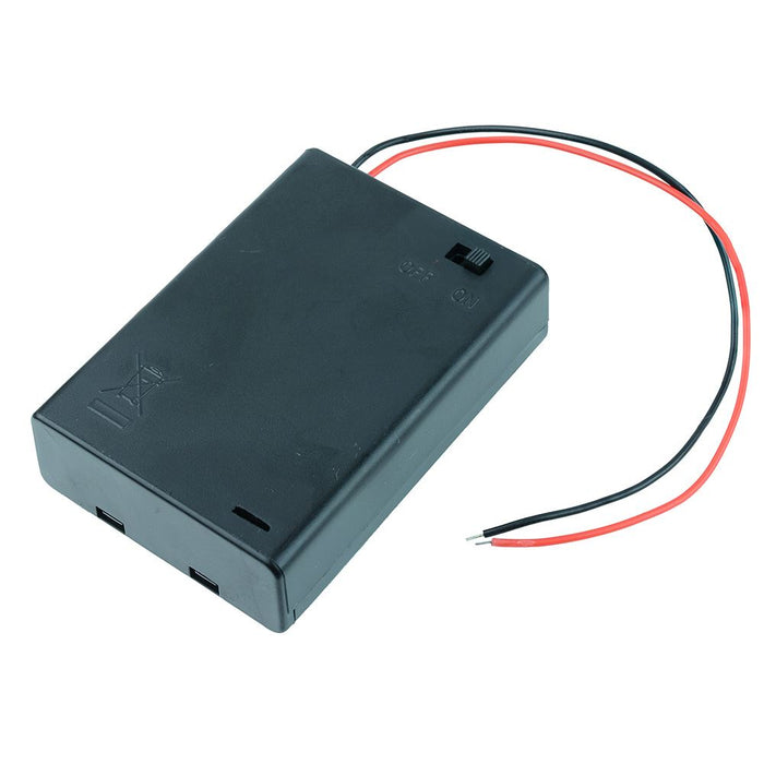 AAx3 Enclosed Battery Holder W/Switch 150mm