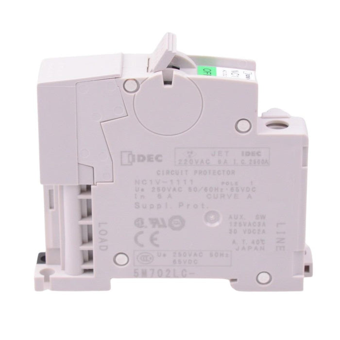 NC1V-1111-5AA IDEC 1-Pole 5A Miniature Circuit Breaker Hydraulic Magnetic DIN Rail