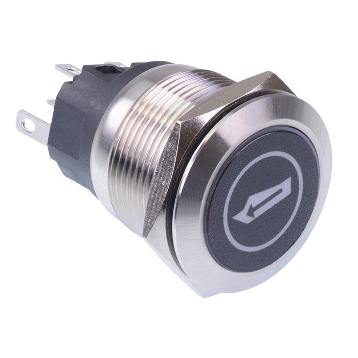 Forward Boat' Blue LED Momentary 22mm Vandal Push Button Switch SPDT 12V