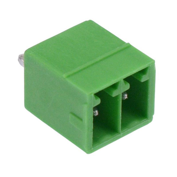 2-Way 3.5mm Vertical PCB Header Closed Ends Green 10A 300V