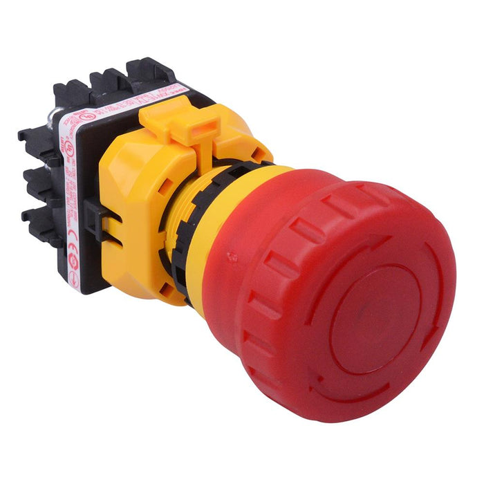 XW1E-TV412Q4M-R 24V illuminated 22mm Emergency Stop Switch 1NO-2NC IDEC