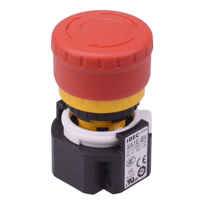 XA1E-BV302R 16mm Emergency Stop Switch 29mm Mushroom 2NC IP65 IDEC