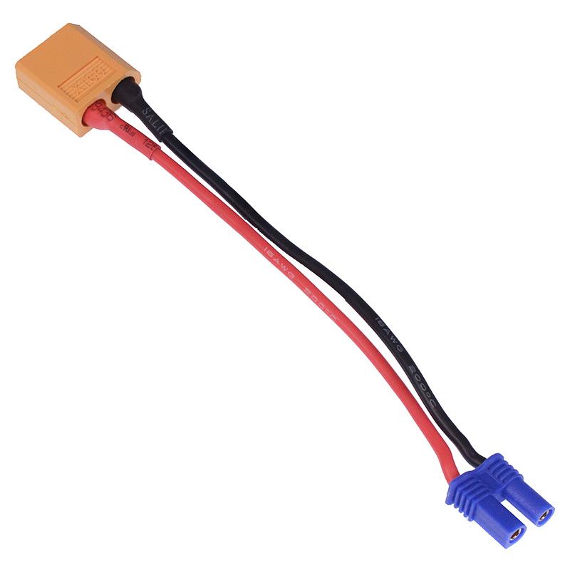 XT60 Male to EC2 Female Adapter Lead 100mm 18AWG — Switch Electronics ...