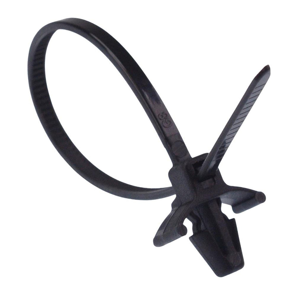 2.5mm x 100mm Black Wing Push Mount Cable Tie - Pack of 100 — Switch ...