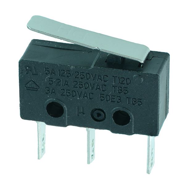 17mm Lever V4 Miniature Microswitch SPDT 5A